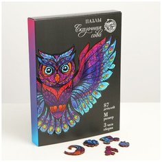 Пазл деревянный 87 деталей Puzzle: Сказочная сова