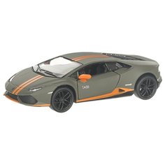 Детская инерционная металлическая машинка с открывающимися дверями, модель Lamborghini Huracan LP610-4 матовый, хаки Serinity Toys