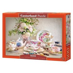 Пазл Castorland 500 деталей: Натюрморт с цветами и фарфором