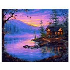 Картина по номерам Paintboy «Рыбацкий домик» (холст на подрамнике, 40х50 см)