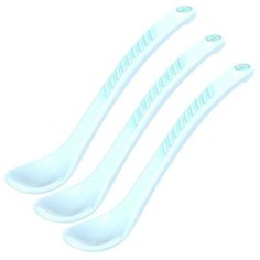 Ложки для кормления "Twistshake", цвет: пастельный синий (Pastel Blue), 3 штуки
