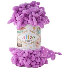 Пряжа для вязания Ализе Puffy (100% микрополиэстер) 5х100г/9.5м цв.378 орхидея ALIZE PUFFY.378