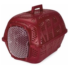 IMAC переноска д/животных CARRY SPORT, бордовый, с метал.дверью, 48,5х34х32см