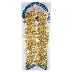 Украшение елочное "Бант. Золото", 5х5 см, 24 штуки Феникс Present