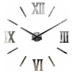 Часы самоклеящиеся 3D "Римские", зеркальные Эврика