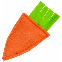 Игрушка для кошек Великий кот Мини Морковка с кошачьей мятой 5 см оранжевый/зеленый