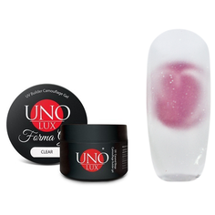 Uno Lux, Forma Gel Fiber Glass - моделирующий прозрачный гель (Clear), 50 гр
