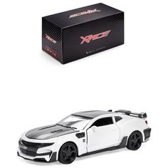 Детская инерционная металлическая машинка, Serinity Toys, с открывающимися дверями, модель Chevrolet Camaro, со светом и звуком, белый