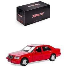 Детская инерционная металлическая машинка, Serinity Toys, с открывающимися дверями, модель Mercedes-Benz W140, со светом и звуком, красный