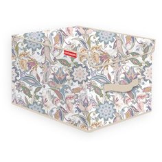 Кофр для хранения бежевый с рисунком, 30х40х25 см HM- A-12-5-1 Hausmann