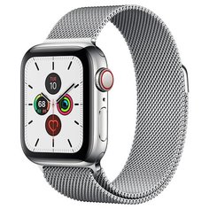 Умные часы Apple Watch Series 5 GPS + Cellular 44мм Stainless Steel Case with Milanese Loop, серебристый