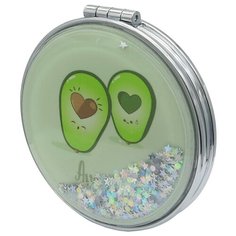 Зеркало косметическое "My heart!", с блестками, складное, круглое Михи Михи
