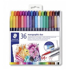 Фломастеры акварельные "Marsgraphic Duo", 36 цветов Staedtler