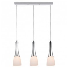 Подвесной светильник Escada, 3х60W, хром, размеры (мм)-530x120x1250, плафон - белый