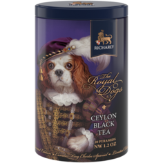Чай Richard "Royal Dogs. Spaniel", классический черный чай в пирамидках, 20 пирамидок