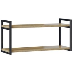 Лофт Полка настенная тип 1 (Черный/Дуб крафт золотой) Triya