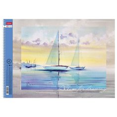 Альбом для рисования 40л., А3, на спирали Hatber "Белеет парус", жесткая подложка