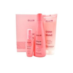 OLLIN SHINE BLOND Набор (шампунь 300мл + кондиционер 250мл + масло 50мл)