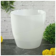 Кашпо со вставкой «Грация», 1,2 л, цвет прозрачный Plast Avenue