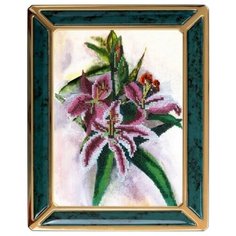 Набор для вышивания бисером Вышивальная мозаика "Акварельные цветы. Лилии", 19 х 26 см