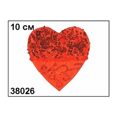 Елочное украшение Marko Ferenzo "Сердце" (цвет: красный, 10 см)