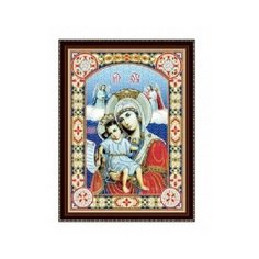 Алмазная мозаика блестящая "Икона № 30", 30х40 см (с подрамником, c частичным заполнением) Рыжий кот