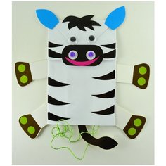 Набор для творчества "Игрушка своими руками", "Бумажная зебра" Апплика