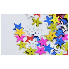 Пайетки россыпью "Ideal", 13 мм, цвет: ассорти, 50 г