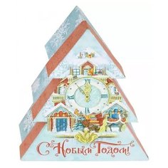 Коробка подарочная "Заснеженные куранты", 18х16х6,5 см Феникс Present