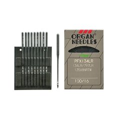 Набор игл для промышленных швейных машин Organ Needles № 100, 10 штук, арт. 134 LR