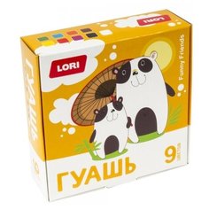 Гуашь FUNNY FRIENDS, 9 цветов Lori