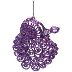 Елочная игрушка Magic Time Санта 77899-77902/75080-75083, фиолетовый, 11 см