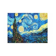 Алмазная мозаика "Ван Гог. Звездная ночь", 30х40 см (без подрамника, с частичным заполнением) Рыжий кот