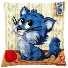 Подушка крестом "чарiвниця. Маленький котик", 40х40 см, арт. Z71 Brvsk