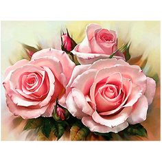 Картина стразами (алмазная мозаика) 30*40 см, остров сокровищ "Нежность роз", без подрамника, 662404