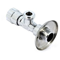 UNI- FITT Вентиль 1/2х1/2 НН для подключения бачков/смесителей хром/нерж. сталь UNI- FITT