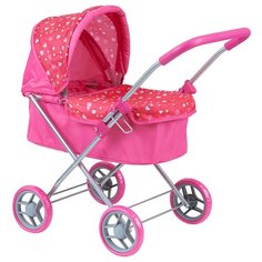 Детская игрушечная классическая коляска Buggy Boom для кукол Mixy 8015 с козырьком