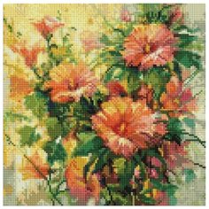 Алмазная мозаика Белоснежка: Мальва