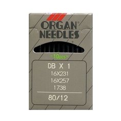 Набор игл для промышленных швейных машин Organ Needles №80, 10 штук, арт. DBx1