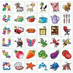 Большой набор кубиков "Ассоциации на кубиках №2" АНДАНТЕ