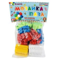 Мозаика-пазл №3 "Colorplast", 5 цветов, 40 деталей