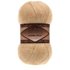 Пряжа Alize "Angora Gold Simli", 500 метров, 5 мотков по 100 грамм, цвет: 95 светло-бежевый