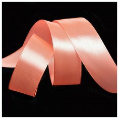 Лента атласная "IDEAL", 1", 25 мм (цвет: 3074, ярко-персиковый), 27,4 м