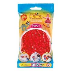 Бусинки для термомозаики, 1000 штук (цвет: красный) Hama