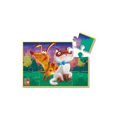Мягкие пазлы А5 "Кот и собака" Vladi Toys
