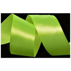 Лента атласная "Ideal", 1/2", цвет: 3033 салатовый, 38 мм x 27,4 метра