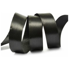 Лента атласная "Ideal", 1", 25 мм x 27,4 метра, цвет черный (3173)