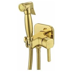 Смеситель Lemark Solo LM7165G с гигиеническим душем, встраиваемый