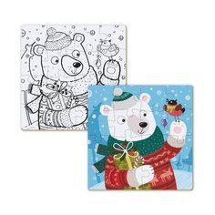 Пазл-раскраска 2-в-1 "Рождественский мишка" Dodo