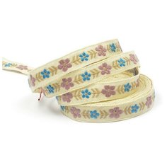 Лента отделочная жаккардовая "Ideal", 10 мм, цвет: бежевый (арт. TBY.ЛЖ.MH-37), 5,48 мм